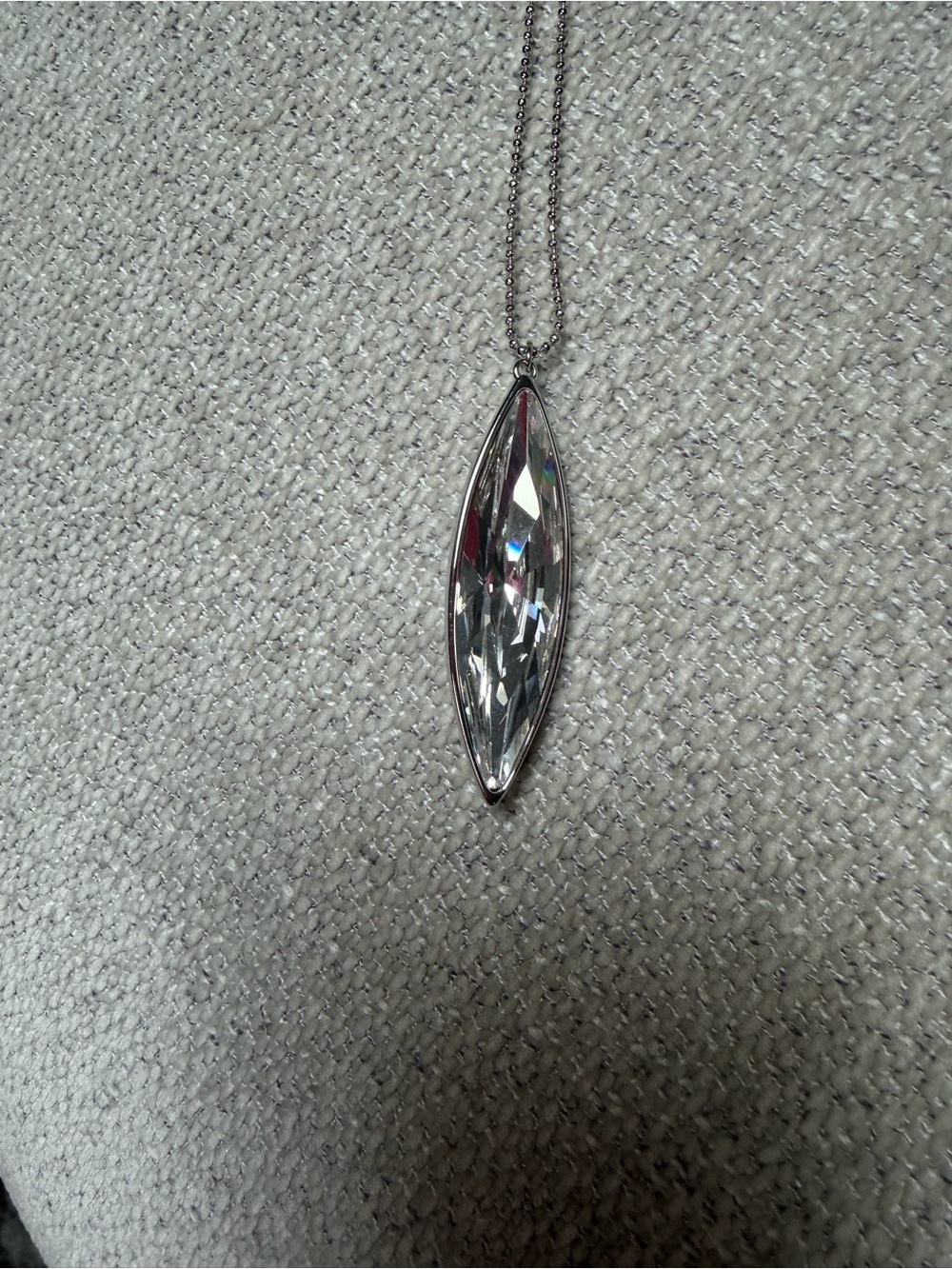 Touchstone Crystal Navette pendant necklace